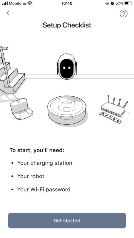 tải và kết nối ứng dụng iRobot Home