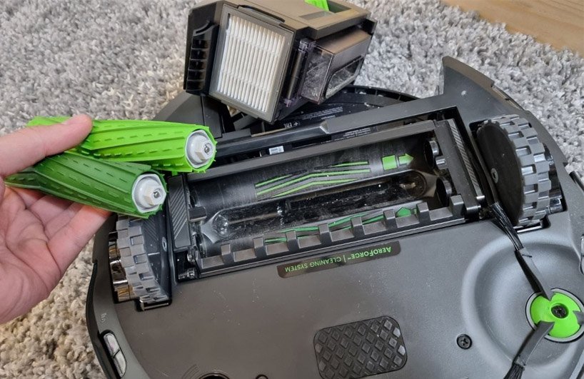 robot hút bụi Roomba báo đèn đỏ