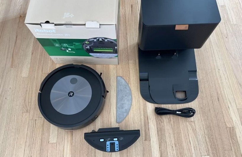 Mở hộp robot hút bụi irobot roomba combo j5 plus