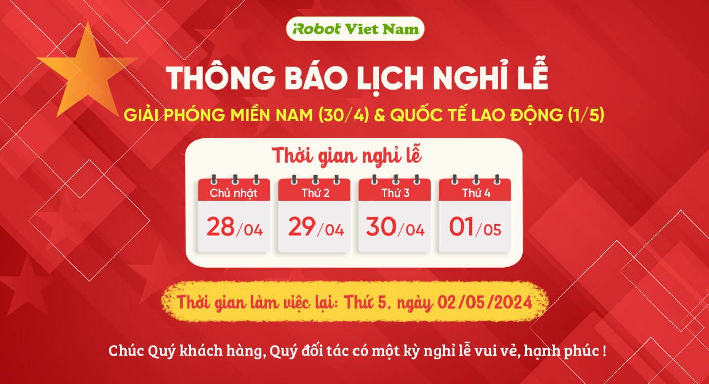 thông báo lịch nghỉ lễ 30 4 và 1 5